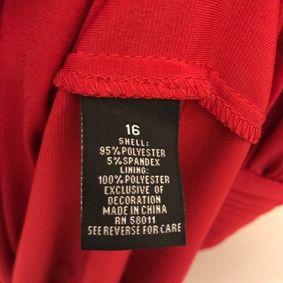 Dress Barn Collection Red  Party Cocktail Dress - Picture 3 of 9